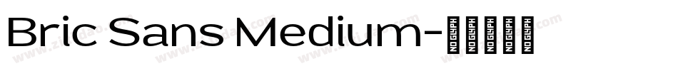Bric Sans Medium字体转换